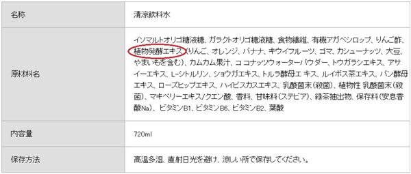 コンブチャクレンズの植物発酵エキス